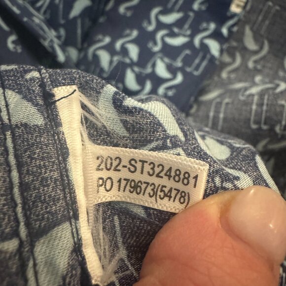 Mens Tommy Bahama Go Flamingo SS Shirt Ocean Deep - Picture 5 of 8